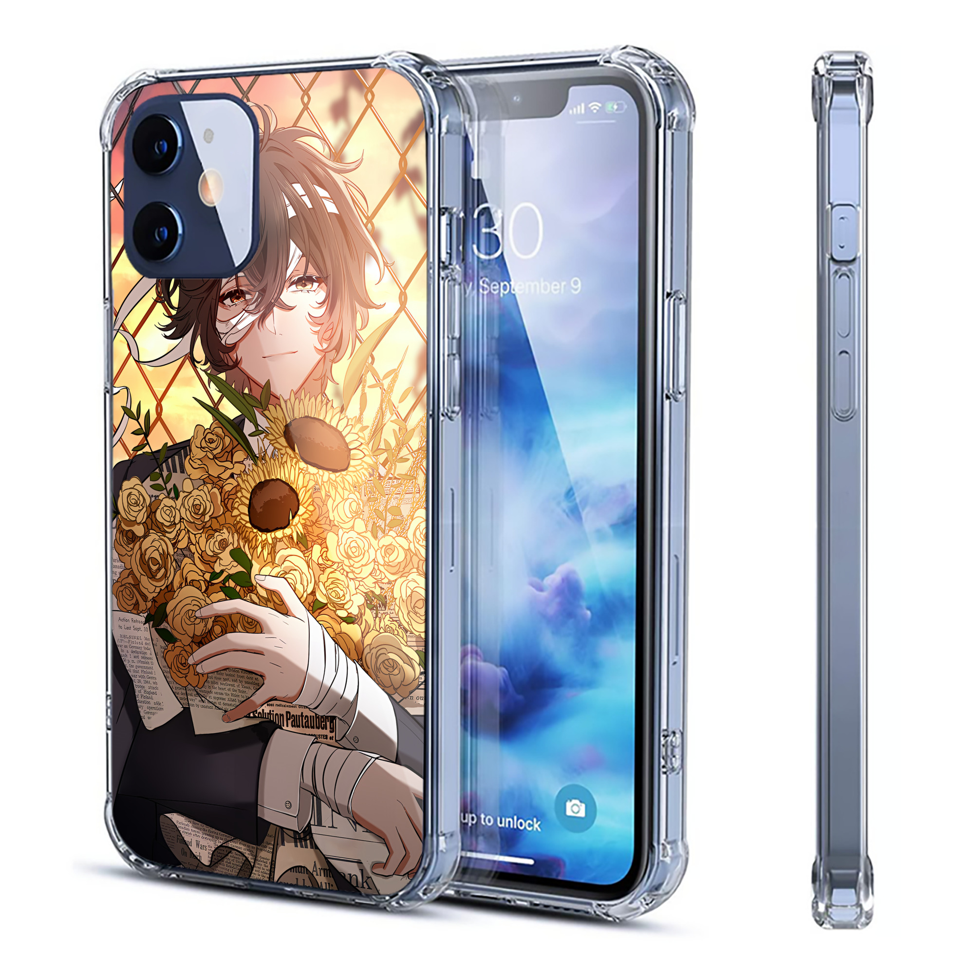 （画像用） 文豪ストレイドッグス Bungo Stray Dogs 【iPhone 12シリーズ対応】透明スマホケース（クリアソフトケース）
